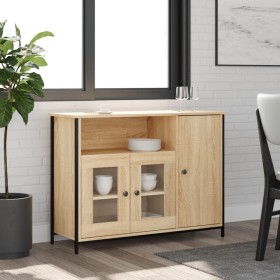 Sonoma Oak Engineered Wood Sideboard 100x35x75 cm by , Sideboards - Ref: Foro24-835510, Price: 100,99 €, Discount: %