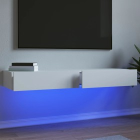 TV cabinets with LED lights 2 units white 60x35x15.5 cm by , TV Furniture - Ref: Foro24-842887, Price: 54,41 €, Discount: %