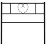 Black metal headboard 80 cm by , Headboards and footboards - Ref: Foro24-355490, Price: 26,18 €, Discount: %