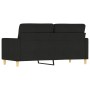 2-Sitzer-Sofa aus schwarzem Stoff, 140 cm von , Sofas - Ref: Foro24-359239, Preis: 241,99 €, Rabatt: %