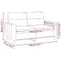 2-Sitzer-Sofa aus braunem Stoff, 120 cm von , Sofas - Ref: Foro24-359230, Preis: 230,53 €, Rabatt: %