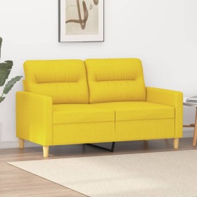 2 seater sofa in light yellow fabric 120 cm by , Sofas - Ref: Foro24-359232, Price: 230,99 €, Discount: %