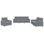 Sofagarnitur mit Kissen 3-teilig aus hellgrauem Stoff von , Sofas - Ref: Foro24-3201536, Preis: 715,49 €, Rabatt: %