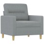 Sofagarnitur mit Kissen 3-teilig aus hellgrauem Stoff von , Sofas - Ref: Foro24-3201536, Preis: 715,49 €, Rabatt: %