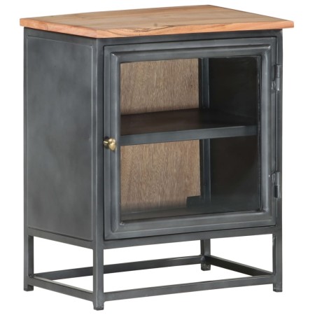 Solid gray acacia wood bedside table 40x30x50 cm by vidaXL, Nightstands - Ref: Foro24-323501, Price: 81,59 €, Discount: %