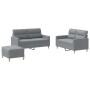 Sofa set with cushions 3 pieces light gray fabric by , Sofas - Ref: Foro24-3201576, Price: 476,53 €, Discount: %