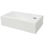 Lavabo con agujero grifo rectangular cerámica 46x25,5x12 blanco de vidaXL, Lavabos - Ref: Foro24-142343, Precio: 54,92 €, Des...