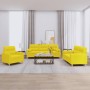 Sofa set with cushions 3 pieces light yellow fabric by , Sofas - Ref: Foro24-3201557, Price: 673,99 €, Discount: %