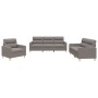 Sofa set with cushions 3 pieces taupe gray fabric by , Sofas - Ref: Foro24-3201543, Price: 672,99 €, Discount: %