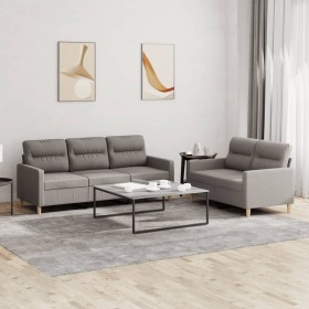 Sofagarnitur mit Kissen, 2-teilig, taupegrauer Stoff von , Sofas - Ref: Foro24-3201607, Preis: 527,99 €, Rabatt: %