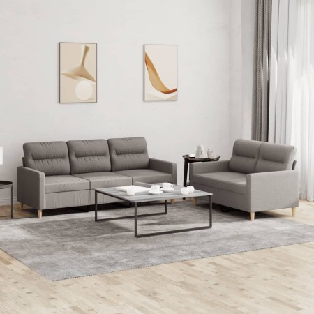 Sofagarnitur mit Kissen, 2-teilig, taupegrauer Stoff von , Sofas - Ref: Foro24-3201607, Preis: 525,91 €, Rabatt: %