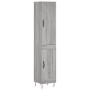 Aparador alto madera contrachapada gris Sonoma 34,5x34x180 cm de , Aparadores - Ref: Foro24-3199143, Precio: 95,21 €, Descuen...