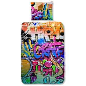 Good Morning Funda de edredón 5481-P GRAFFITI 135x200 cm multicolor de Good Morning, Fundas de nórdico - Ref: Foro24-414268, ...