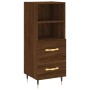 Aparador alto madera contrachapada roble marrón 34,5x34x180 cm de , Aparadores - Ref: Foro24-3200248, Precio: 101,77 €, Descu...