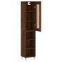 Tall brown oak plywood sideboard 34.5x34x180 cm by , Sideboards - Ref: Foro24-3200312, Price: 85,28 €, Discount: %