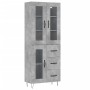 Concrete gray plywood tall sideboard 69.5x34x180 cm by , Sideboards - Ref: Foro24-3198629, Price: 172,99 €, Discount: %