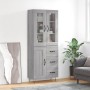 High sideboard sonoma gray plywood 69.5x34x180 cm by , Sideboards - Ref: Foro24-3198695, Price: 174,31 €, Discount: %