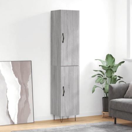 Tall Sonoma gray plywood sideboard 34.5x34x180 cm by , Sideboards - Ref: Foro24-3198823, Price: 97,62 €, Discount: %