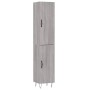 Tall Sonoma gray plywood sideboard 34.5x34x180 cm by , Sideboards - Ref: Foro24-3198823, Price: 97,62 €, Discount: %