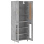 Aparador alto madera contrachapada gris hormigón 69,5x34x180 cm de , Aparadores - Ref: Foro24-3199605, Precio: 153,97 €, Desc...