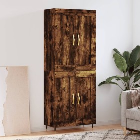 Tall smoked oak plywood sideboard 69.5x34x180 cm by , Sideboards - Ref: Foro24-3199670, Price: 139,32 €, Discount: %