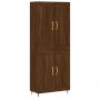 Aparador alto madera contrachapada marrón roble 69,5x34x180 cm de , Aparadores - Ref: Foro24-3199672, Precio: 145,76 €, Descu...