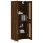 Tall oak brown plywood sideboard 69.5x34x180 cm by , Sideboards - Ref: Foro24-3199672, Price: 145,76 €, Discount: %