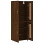 Tall oak brown plywood sideboard 69.5x34x180 cm by , Sideboards - Ref: Foro24-3199672, Price: 145,76 €, Discount: %