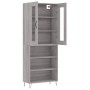 Aparador alto madera contrachapada gris sonoma 69,5x34x180 cm de , Aparadores - Ref: Foro24-3198759, Precio: 136,99 €, Descue...