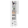 Aparador alto madera contrachapada blanco brillo 34,5x34x180 cm de , Aparadores - Ref: Foro24-3198947, Precio: 113,99 €, Desc...