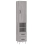 Aparador alto madera contrachapada gris Sonoma 34,5x34x180 cm de , Aparadores - Ref: Foro24-3198951, Precio: 99,11 €, Descuen...