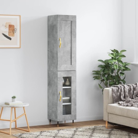 Concrete gray plywood sideboard 34.5x34x180 cm by , Sideboards - Ref: Foro24-3200373, Price: 93,99 €, Discount: %