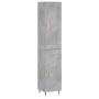 Aparador de madera contrachapada gris hormigón 34,5x34x180 cm de , Aparadores - Ref: Foro24-3200437, Precio: 93,99 €, Descuen...