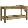 Solid pine wood garden bench 82.5x35x45 cm by , garden benches - Ref: Foro24-832381, Price: 79,99 €, Discount: %