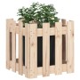 Planter with fence design solid pine wood 40x40x40 cm by , Pots and planters - Ref: Foro24-832447, Price: 20,70 €, Discount: %