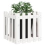 Planter fence design solid white pine wood 50x50x50 cm by , Pots and planters - Ref: Foro24-832453, Price: 30,99 €, Discount: %