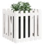 Planter fence design solid white pine wood 60x60x60 cm by , Pots and planters - Ref: Foro24-832458, Price: 39,99 €, Discount: %