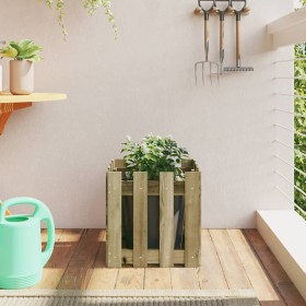 Fence design planter impregnated pine wood 40x40x40 cm by , Pots and planters - Ref: Foro24-832451, Price: 22,12 €, Discount: %