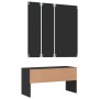 Black engineered wood hall furniture set by , Benches for halls and storage - Ref: Foro24-833512, Price: 71,43 €, Discount: %