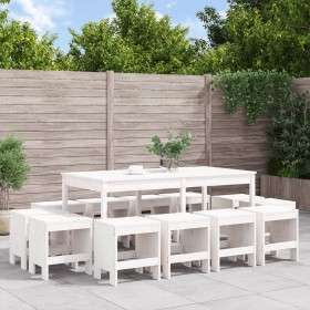 Garten-Essset 13-teilig aus massivem weißem Kiefernholz von , Gartensets - Ref: Foro24-3157722, Preis: 643,99 €, Rabatt: %