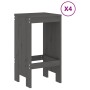 5-piece gray pine wood garden table and high stools set by , Garden sets - Ref: Foro24-3157741, Price: 312,99 €, Discount: %