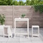 3-teiliges Set mit Gartentisch und hohen Hockern aus weißem Kiefernholz von , Gartensets - Ref: Foro24-3157734, Preis: 203,47...