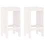 3-piece white pine wood garden table and high stools set by , Garden sets - Ref: Foro24-3157734, Price: 203,47 €, Discount: %