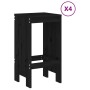 5-piece black pine wood garden table and high stools set by , Garden sets - Ref: Foro24-3157743, Price: 312,51 €, Discount: %