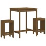 Garden table and high stools 3 pieces honey brown pine wood by , Garden sets - Ref: Foro24-3157736, Price: 205,99 €, Discount: %