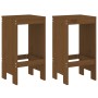 Garden table and high stools 3 pieces honey brown pine wood by , Garden sets - Ref: Foro24-3157736, Price: 205,99 €, Discount: %