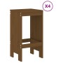 High garden table and stools 5 pieces honey brown pine wood by , Garden sets - Ref: Foro24-3157748, Price: 333,27 €, Discount: %