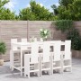 Garden table and high stools 9 pcs solid white pine wood by , Garden sets - Ref: Foro24-3157788, Price: 790,84 €, Discount: %