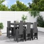 7-teiliges Set mit Gartentisch und hohen Hockern aus grauem Kiefernholz von , Gartensets - Ref: Foro24-3157783, Preis: 570,91...