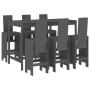 7-piece gray pine wood garden table and high stools set by , Garden sets - Ref: Foro24-3157783, Price: 570,91 €, Discount: %